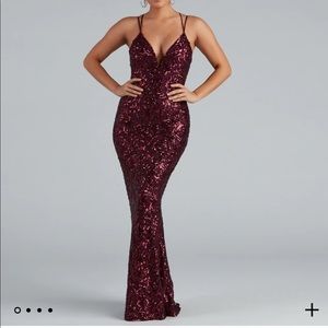 Gwendolyn Cross-Back Sequin Dress